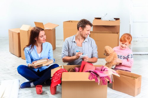 Transparent man and van Wimbledon pricing for local home and flat moves