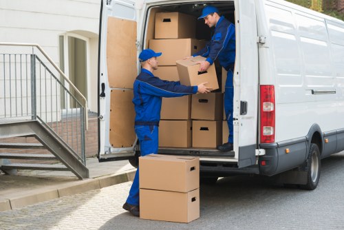 Commercial removals setup for an office relocation in Wimbledon
