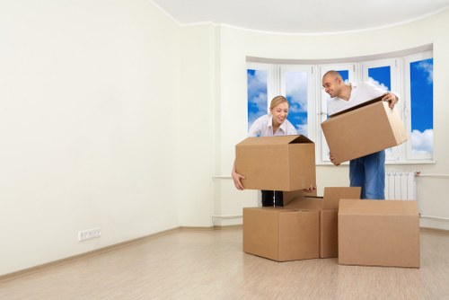 Removal van loaded for a local Wimbledon house move