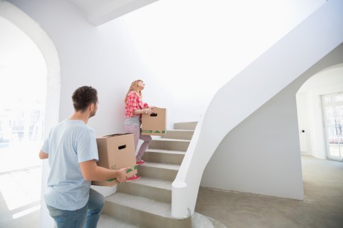 Loading furniture into a removal van in Wimbledon