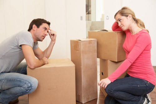 Unpacking boxes into a new Wimbledon property after moving day