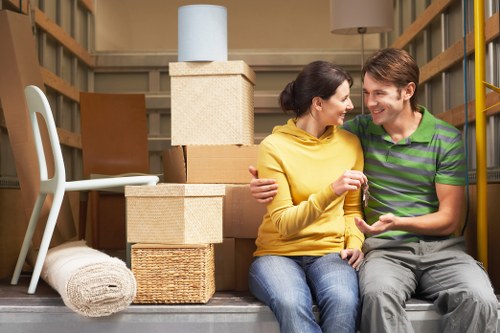Reusable furniture and donated items prepared for charity collection